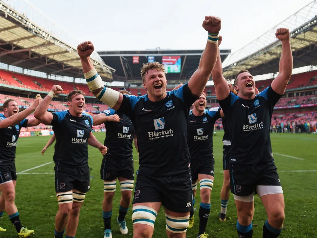 SSMP球员在体育馆内庆祝胜利